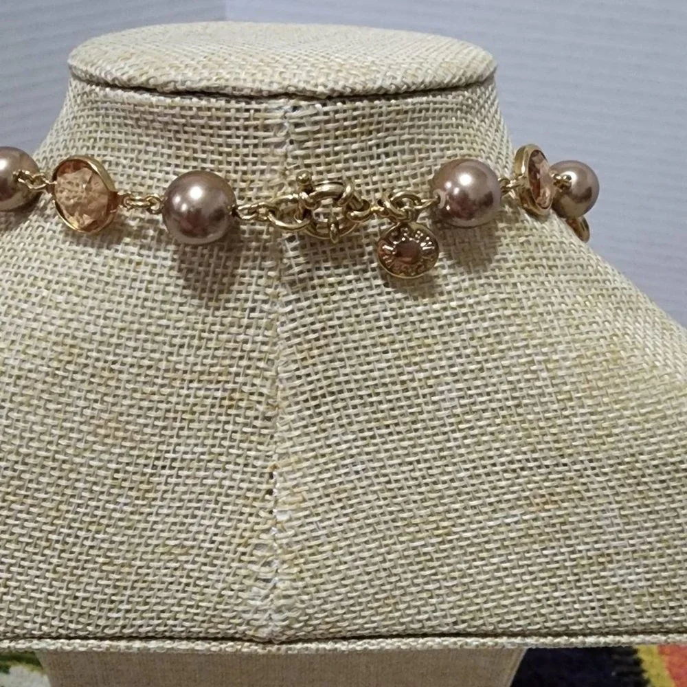 J. Crew jeweled and beaded neutral colors long‎ necklace
